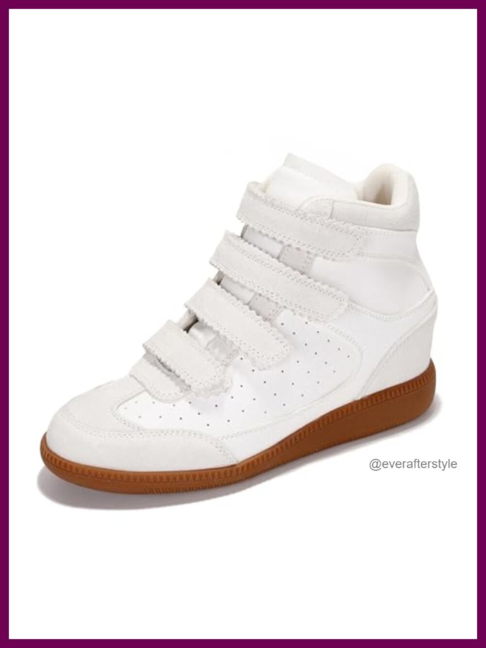 Wedge High-Top Sneakers Memory Foam Insole Lace Up Casual